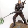 Figura pintada a mano de Geralt de Rivia de The Witcher, hecha en resina, 25 cm